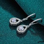0.5ct Drop Earrings Silver Diamond Test Pass Lab-Created VVS1/D/Excellent
