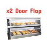 2 x ADEXA HDS5 PLASTIC DOOR FLAP WINDOW FOR CHICKEN WARMER DISPLAY UNIT