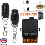 Wireless Remote Control Switch DC 12V 24V 48V 72V 30A 1Ch Relay Receiver 433MHz