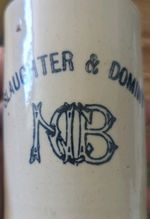 VINTAGE SLAUGHTER DOMINY NORTH CORNWALL BREWERY CORNISH STONE GINGER BEER BOTTLE
