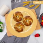 Stainless Steel Charger Plates Set of 24, Round Chargers Wedding Dinner Plates