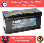 EA1000 EXIDE Premium Car Battery 019 Type 4 Year Warranty