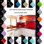 Kitchen Acrylic Upstand Splashback Perspex® 3mm x 2100mm x 500mm 100+ Colours 
