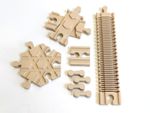 8pc Wooden Train Track Expansion Pack Flexi Track Junctions Connectors Fits Brio