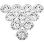 10 Pcs Stainless Steel Circular Air Vent Mesh Panels for Office Cabinets