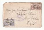 GB Cover SS Dermerara Uruguay 1922 - England Posted on the High Seas