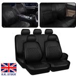 Full Set Leather Look Car Seat Covers For Nissan Qashqai Juke Front Rear Covers
