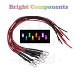 Pre-Wired LEDs 3mm/5mm/10mm Ultra Bright : 9V ~ 12V : Various Colours Prewired