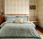 William Morris 100% cotton duvet cover with 2 pillowcases, willow sage green