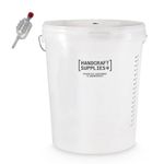25 Litre Home Brewing Plastic Fermenter Bucket with Lid, Grommet & Airlock