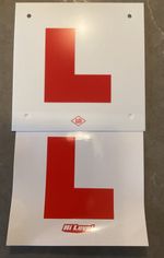 1 x Rigid & 1 x Self Adhesive L Plates Motorcycle Moped Motorbike Learner  CBT