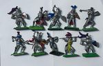 10 X Britains Deetail Medieval knights . 1:32 Scale. (229) 1971