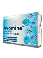 Avomin Tablets 25mg-To Prevent & Treat Travel Sickness/10 Tablets.
