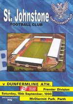 St Johnstone v Dunfermline Athletic Scottish Premier League 15th Sept 1990