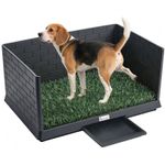 PawHut Dog Toilet Tray, Indoor Outdoor Dog Potty with High Walls