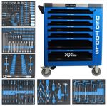 Tool Chest Box Trolley Cabinet With Tools Steel Top Workshop Storage Carrier