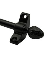 Set of 15 | Stair Carpet Rods | Pine Finial - Black | Runners Up To 70cm