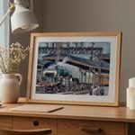 Class W1 Hush Hush LNER Loco A3 Art Print Poster Model Railways Trains OO