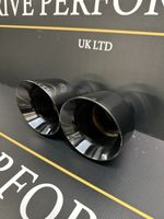 2 X 4.5” Black Chrome 304 Stainless Steel Exhaust Tips Universal Weld On