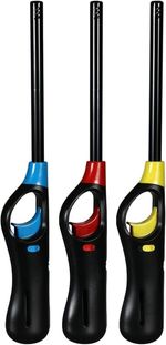 3 x BBQ Kitchen Lighter Long Tube Refillable Oven Cookers Candles Fire Flame UK