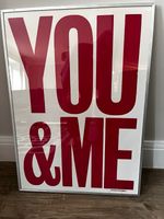Anthony Burrill Framed Typography Poster "YOU & ME" Large Contemporary Art