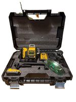 DeWalt Green 3 sides Self Leveling Laser Level 360+2Batteries +Case+Accessories.