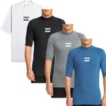 Billabong Mens Waves All Day Short Sleeve Surf Surfing Swim Swimming Rash Vest