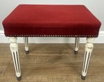 Footstool Vintage French Upholstered Stool Bench Decorative Seat LOT 4948