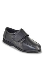 Mens Leather Shoe, Wide Fit & Touch Fasten by Chums
