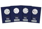 2022 2023 HARRY POTTER SET OF 4 50p coins 2x2022 2x2023 BOTH QUEEN AND KING HEAD
