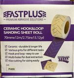FASTPLUS P400 Super Fine Hook & Loop Sanding Sheet Roll 70mm x 12m Ceramic