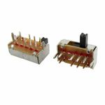 10 Pcs 8 Pin PCB 2 Pole 3 Throw 3 Position 2P3T Miniature Slide Switch Side Knob
