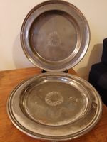 Vintage Religious IHS Metal Plates X 2 26 Cm Wide