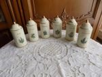 Vintage  Lenox Set of 6 "The Spice Garden "1992 Fine Porcelain Spice Collection