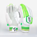 2026 Kookaburra Cricket Kahuna 5.1 Batting Gloves White / Green - Free P&P