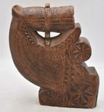 Antique Indian Hand Carved Wooden Horse Head Wall Hanging Ornament 20.5cm