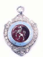 Vintage 1957 Kent Amateur League Challenge Cup Silver Plate Enamel fob