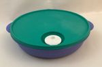 Tupperware Divided Meal Keeper Crystal Wave Microwave Vent Blue 3284C1/2651C-1