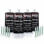 4 x Topseal Tyre Repair Filler Tyre Fill Repairs Cuts In Tyres 10 x Nozzles