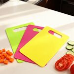 Plastic Cutting Board Set - Non-Slip Kitchen Chopping Boards for Meat & Produce