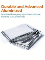 10X Foil Blankets First Aid Survival Space, Thermal Rescue Emergency Waterproof