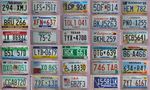 Various AMERICAN LICENSE PLATE South Dakota California New York  Arizona Box#891