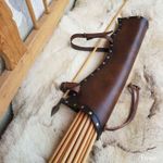 Medieval leather ARCHERY Leather QUIVER/ Side Quiver / Arrow Hip Quiver