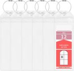Cruise Luggage Tag Holder, 6 Pcs Waterproof Luggage Tags with Stainless Steel Wi