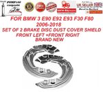 BMW 3 FRONT BRAKE DISC DUST COVER SHIELD FOR  E90 E92 E93 F30 F80  L+R PAIR