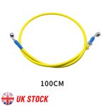 100cm Motorcycle Brake Oil Hose Pipe Line Stainless Steel Braided Universal