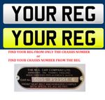 REG TO VIN VIN FROM REGISTRATION SERVICE CAR MOTORBIKE CHASSIS NUMBER V62 V5 HPI