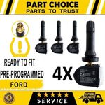 4X Pre-Coded TPMS Tyre Pressure Sensor For Ford Focus Mk3 (2011-2018)