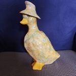 Vintage Duck Figurine 28cm high  Decopage Style Glazed Design
