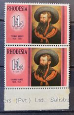 RHODESIA 1975 Thomas Baines art FLAW R10/3 small black dot MNH SG513
